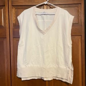 Athleta Retroterry V Neck Sweatshirt Tee